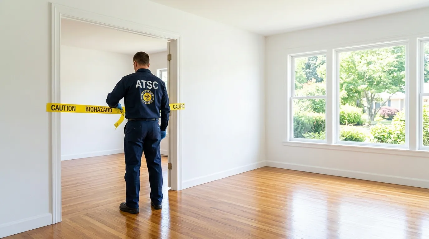 Certified biohazard cleanup crew performing Crime Scene Cleanup in Charlton